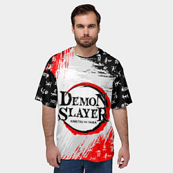 Футболка оверсайз мужская КЛИНОК, РАССЕКАЮЩИЙ ДЕМОНОВ, цвет: 3D-принт — фото 2