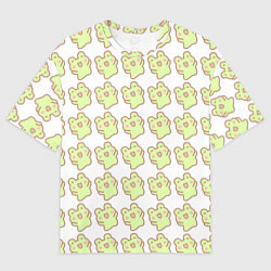 Мужская футболка оверсайз Счастливые лягушки