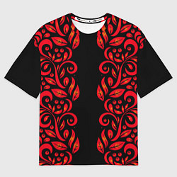 Мужская футболка оверсайз ХОХЛОМА