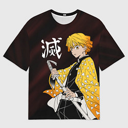 Футболка оверсайз мужская КЛИНОК РАССЕКАЮЩИЙ ДЕМОНОВ, цвет: 3D-принт