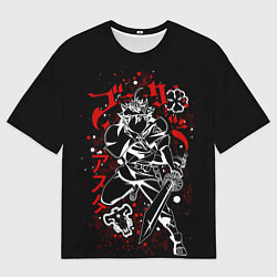 Футболка оверсайз мужская ЧЁРНЫЙ КЛЕВЕР, АСТА, цвет: 3D-принт