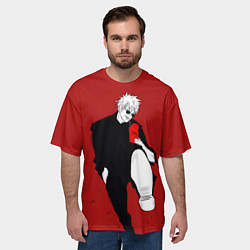 Футболка оверсайз мужская Годжо Сатору Магическая битва, цвет: 3D-принт — фото 2