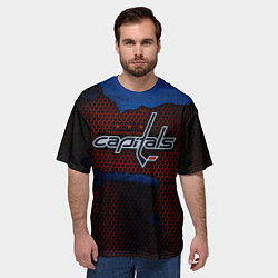 Футболка оверсайз мужская WASHINGTON CAPITALS, цвет: 3D-принт — фото 2