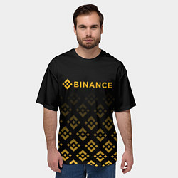 Футболка оверсайз мужская BINANCE БИНАНС БИРЖА, цвет: 3D-принт — фото 2