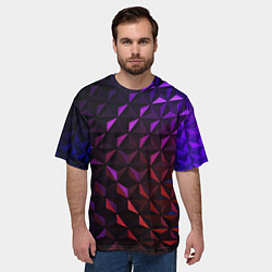 Футболка оверсайз мужская Неоновая Текстура, цвет: 3D-принт — фото 2