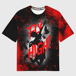 Мужская футболка оверсайз FLY HIGH ВОЛЕЙБОЛ!!