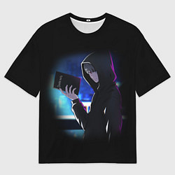 Футболка оверсайз мужская DEATH NOTE ТЕТРАДЬ СМЕРТИ, цвет: 3D-принт