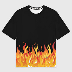 Мужская футболка оверсайз ОГОНЬ И НИЧЕГО ЛИШНЕГО