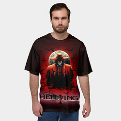Футболка оверсайз мужская HELLSING $$$, цвет: 3D-принт — фото 2