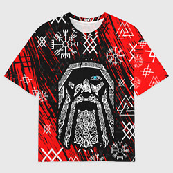 Мужская футболка оверсайз БОГ ОДИН СИВОЛИКА