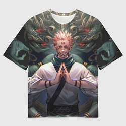 Футболка оверсайз мужская МАГИЧЕСКАЯ БИТВА SUKUNA, цвет: 3D-принт