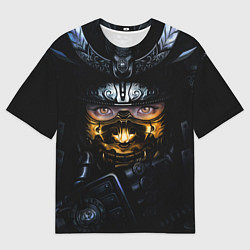 Мужская футболка оверсайз Девушка Самурай