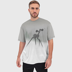 Футболка оверсайз мужская Сиренеголовый олень, цвет: 3D-принт — фото 2