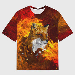 Мужская футболка оверсайз Огненный Лис
