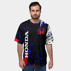 Футболка оверсайз мужская HONDA, цвет: 3D-принт — фото 2