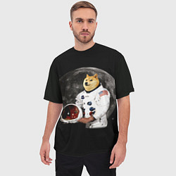 Футболка оверсайз мужская Доги Космонавт, цвет: 3D-принт — фото 2