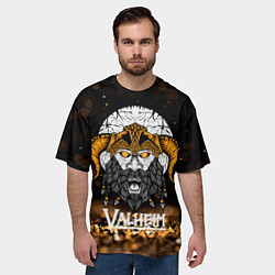 Футболка оверсайз мужская Valheim Viking Gold, цвет: 3D-принт — фото 2