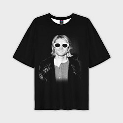 Мужская футболка оверсайз Курт Кобейн в Очках Nirvana