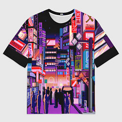 Футболка оверсайз мужская Переулок Токио, цвет: 3D-принт