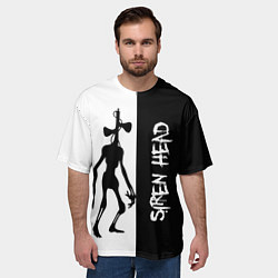 Футболка оверсайз мужская СиреноголовыйSiren Head, цвет: 3D-принт — фото 2