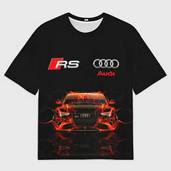 Мужская футболка оверсайз AUDI RS 5 FIRE АУДИ РС 5