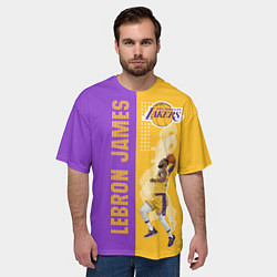 Футболка оверсайз мужская Леброн NBA, цвет: 3D-принт — фото 2