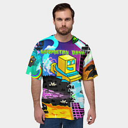 Футболка оверсайз мужская Geometry Dash, цвет: 3D-принт — фото 2