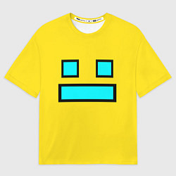 Футболка оверсайз мужская Geometry Dash: Smile, цвет: 3D-принт