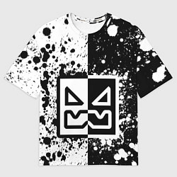 Мужская футболка оверсайз Geometry Dash: Black