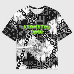Футболка оверсайз мужская Geometry Dash, цвет: 3D-принт