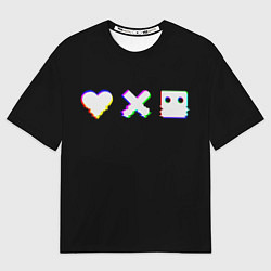 Мужская футболка оверсайз Love Death and Robots Glitch