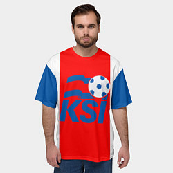 Футболка оверсайз мужская Сборная Исландии, цвет: 3D-принт — фото 2