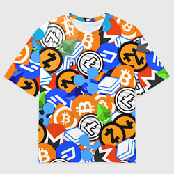 Мужская футболка оверсайз КРИПТОВАЛЮТЫ CRYPTOCURRENCY