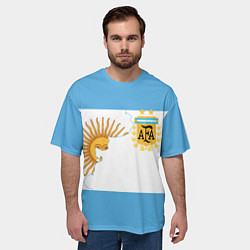 Футболка оверсайз мужская Сборная Аргентины, цвет: 3D-принт — фото 2