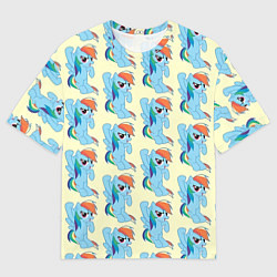 Футболка оверсайз мужская Rainbow Dash, цвет: 3D-принт