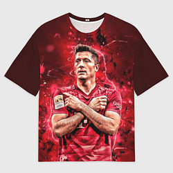 Мужская футболка оверсайз Левандовски Lewandowski 9