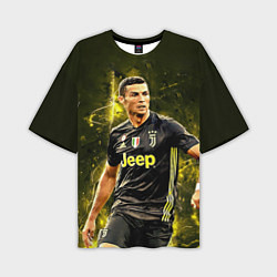 Мужская футболка оверсайз Cristiano Ronaldo Juventus