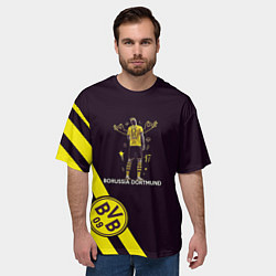 Футболка оверсайз мужская Холанд Боруссия, цвет: 3D-принт — фото 2