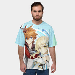 Футболка оверсайз мужская Tartaglia x Lumine, цвет: 3D-принт — фото 2