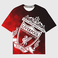 Футболка оверсайз мужская LIVERPOOL ЛИВЕРПУЛЬ, цвет: 3D-принт