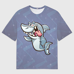 Мужская футболка оверсайз Акула