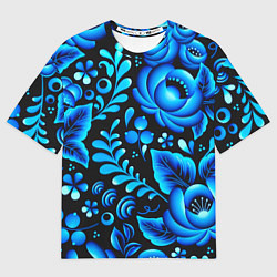 Футболка оверсайз мужская Гжель, цвет: 3D-принт