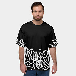 Футболка оверсайз мужская КАЛЛИГРАФИЯ CALLIGRAPHY, цвет: 3D-принт — фото 2
