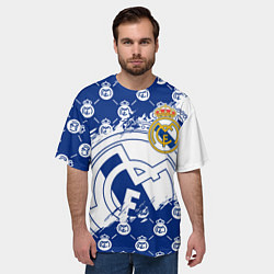 Футболка оверсайз мужская REAL MADRID РЕАЛ МАДРИД, цвет: 3D-принт — фото 2