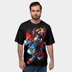 Футболка оверсайз мужская Sonics team, цвет: 3D-принт — фото 2
