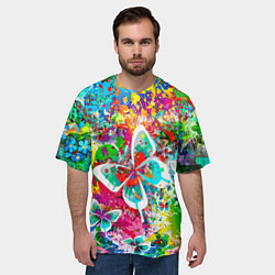 Футболка оверсайз мужская ЯРКИЕ КРАСКИ, цвет: 3D-принт — фото 2