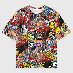 Мужская футболка оверсайз Логотипы Аниме Мультиков