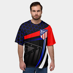 Футболка оверсайз мужская АТЛЕТИКО МАДРИД ATLETICO, цвет: 3D-принт — фото 2