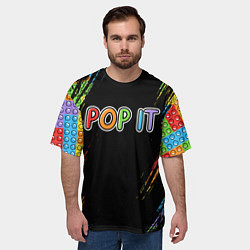 Футболка оверсайз мужская POP IT SIMPLE DIMPLE, цвет: 3D-принт — фото 2