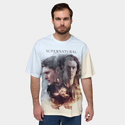 Футболка оверсайз мужская Supernatural, цвет: 3D-принт — фото 2